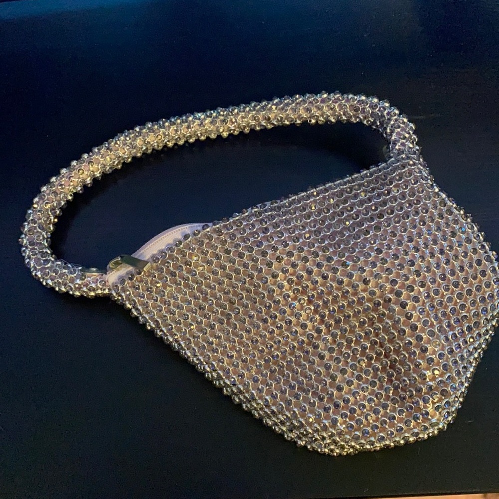 Cache Silver Sequin Wristlet Can Be Styled 2 Ways - image 1